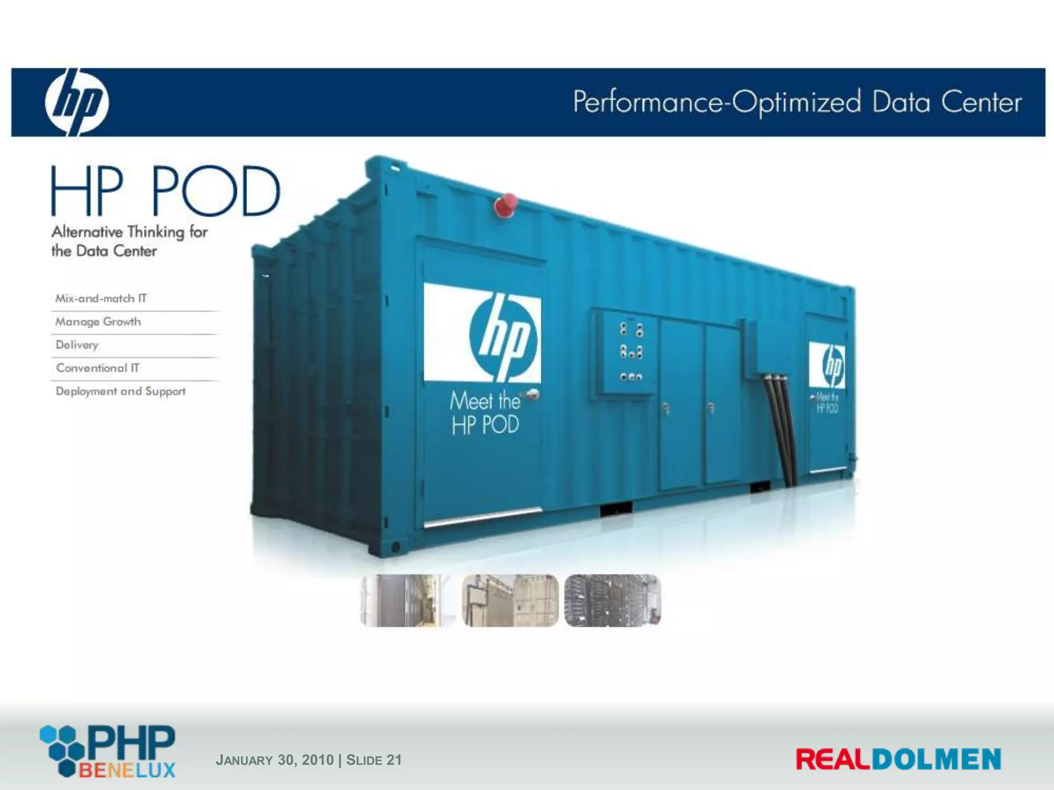 Windows AzureFlexible application hostingLights-out service managementProvide code & service model, hit ENTERStorage at massive scaleComputeStorageManagementThere’s an SDK for this: http://phpazure.codeplex.com