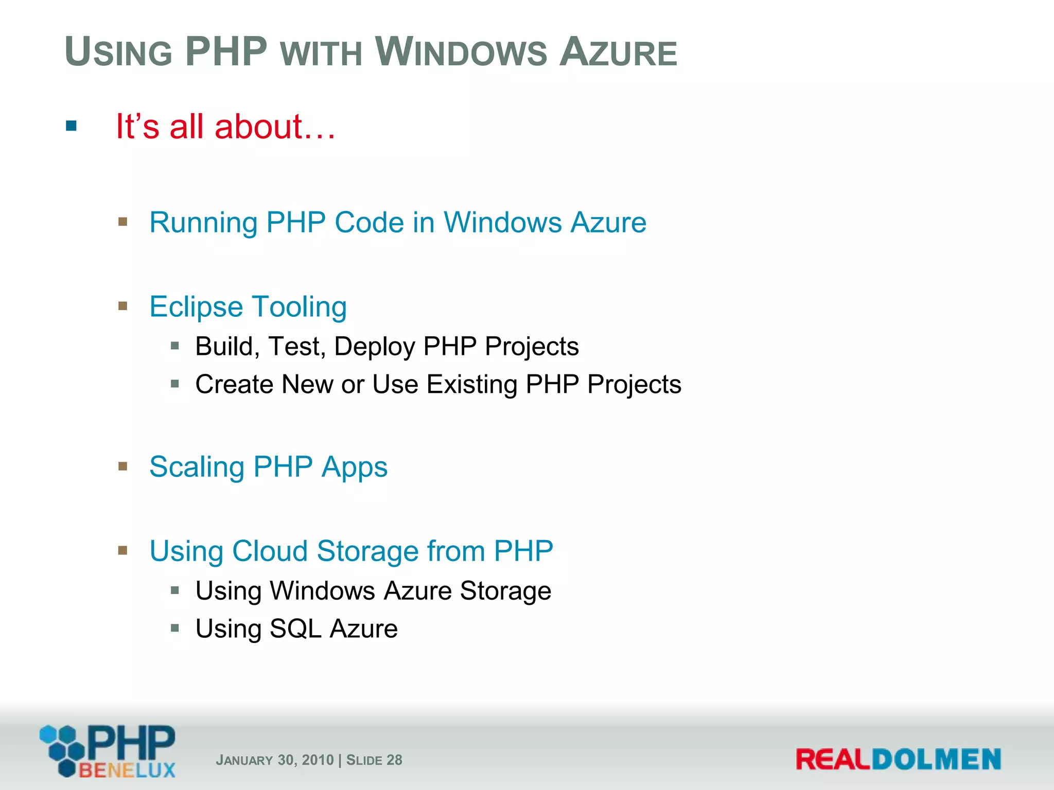 Microsoft Codename “Dallas”Content brokerage and discovery platform Available as a CTP at commercial launchMicrosoft Codename “Dallas”Information Services