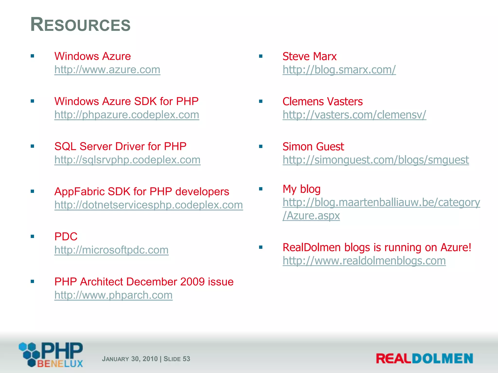 The hard way outFresh Windows Azure project in EclipseFresh Wordpress.org downloadPoint wp-config.php to SQL AzurePackage & deployFail!There’s no SQL Server / SQL Azure support in Wordpress, remember?