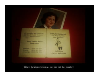 When the abuse becomes too bad call this number. 
 