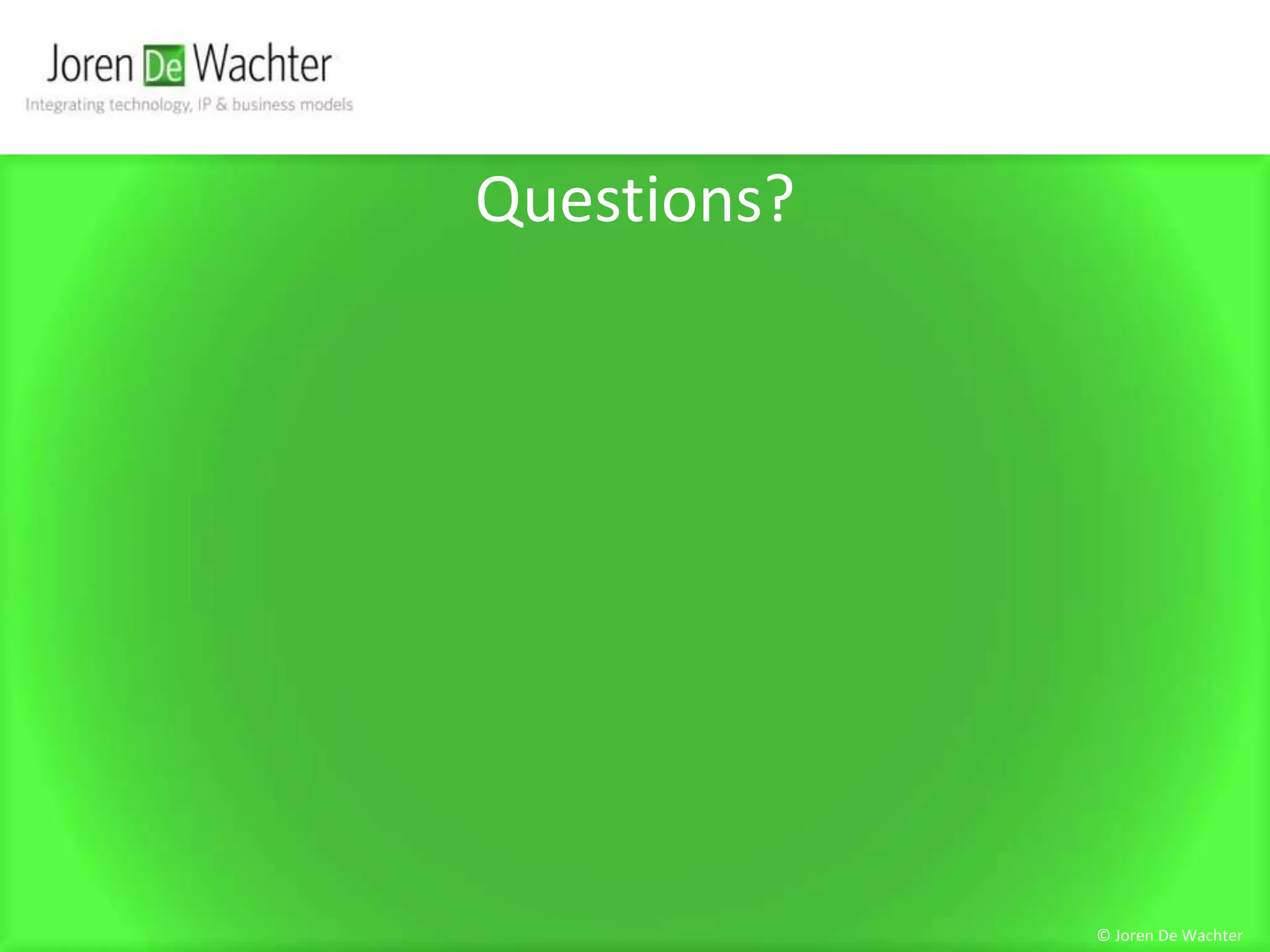 Questions?© Joren De Wachter