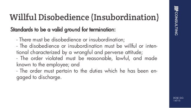 termination for insubordination