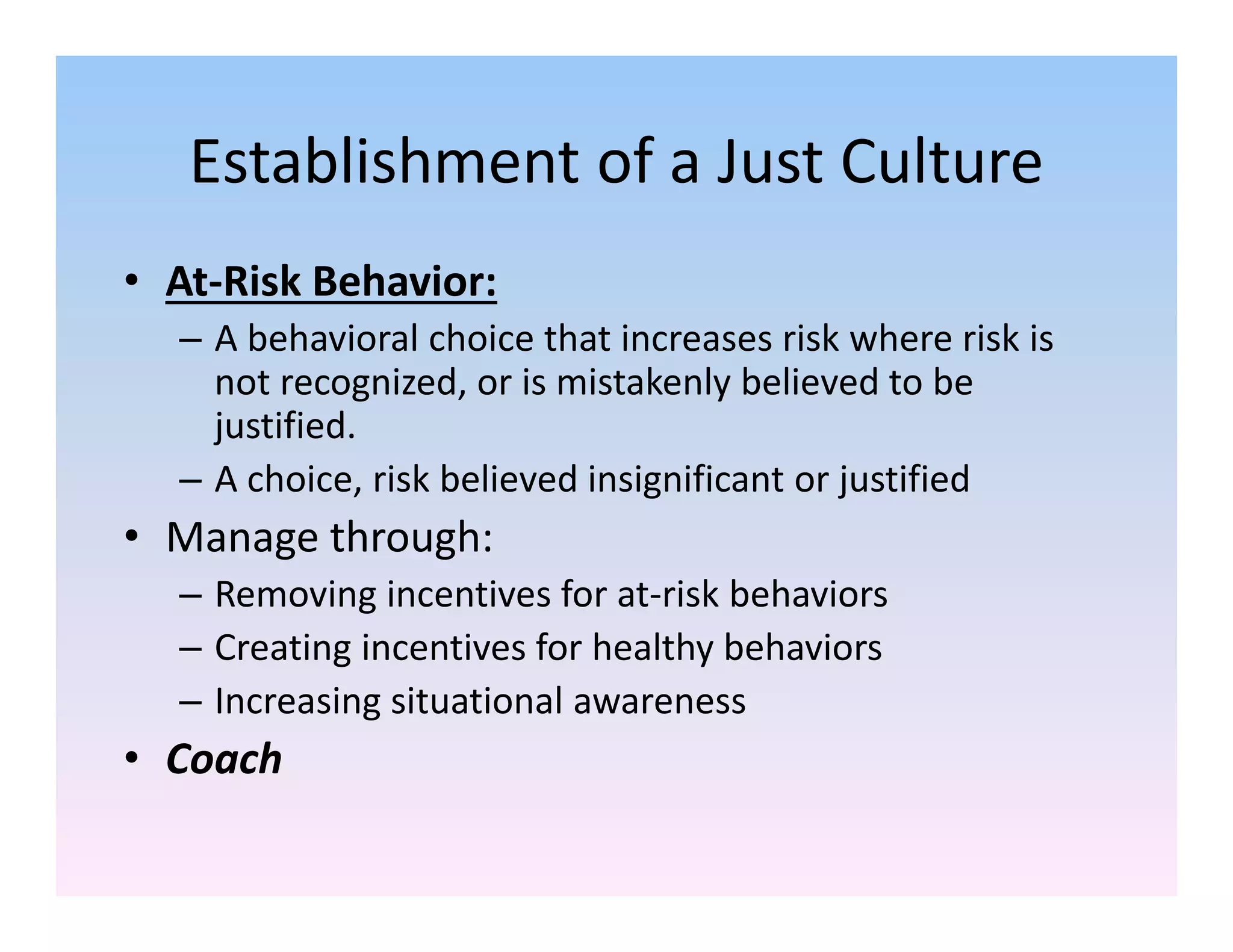 Just Culture - PSOW 2015 | PDF