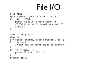 Just Enough C For Open Source Projects