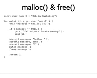Just Enough C For Open Source Projects