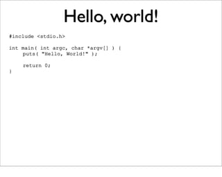 Just Enough C For Open Source Projects