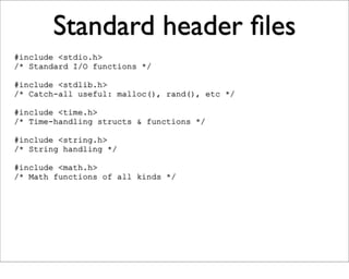 Just Enough C For Open Source Projects