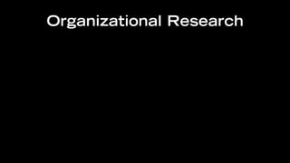 Organizational Research
 