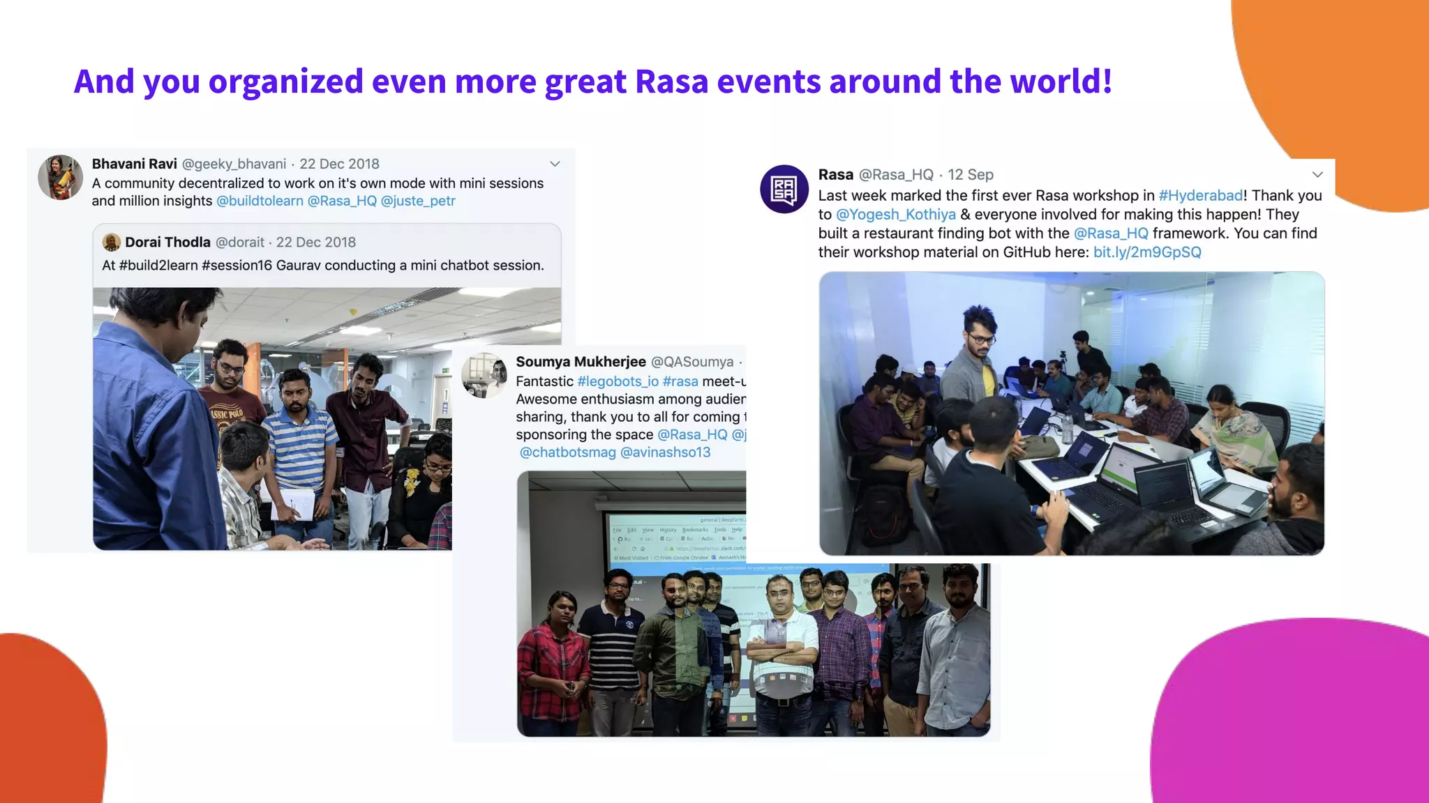 And you organized even more great Rasa events around the world!
 