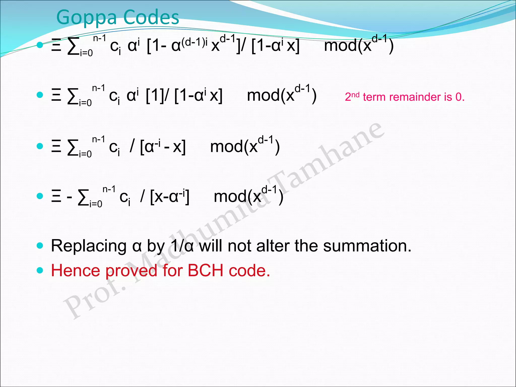 Justesen codes alternant codes goppa codes | PDF