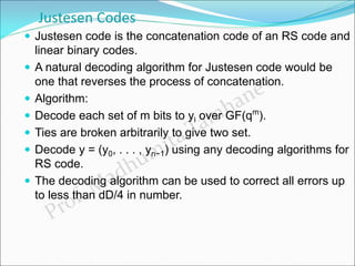 Justesen codes alternant codes goppa codes | PPT