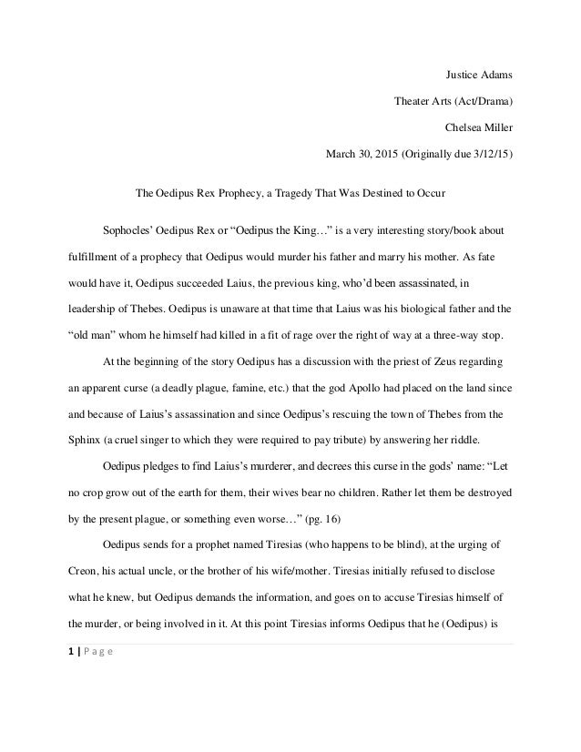 oedipus rex essays