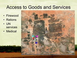 Access to Goods and Services Firewood Rations UN services Medical 
