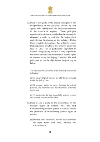 Justice JS Verma Committee Report | PDF