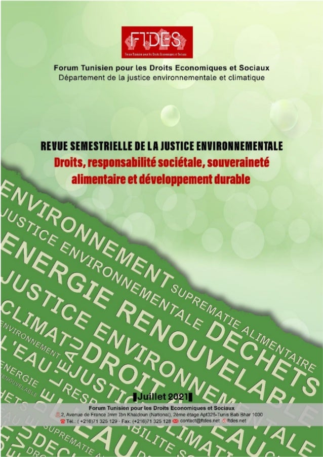 Revue Semestrielle De La Justice Environnementale Droits Responsab Revue Semestrielle De La Justice Environnementale Droits Responsab
