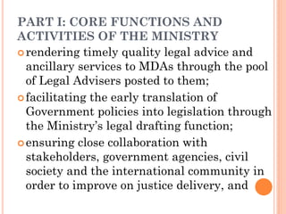 #MP2013 Presentation of the Ministry of Justice