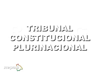 TRIBUNAL CONSTITUCIONAL PLURINACIONAL Arts. 197 - 205 