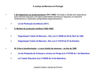 A Justiça de Menores em Portugal ,[object Object],[object Object],[object Object],[object Object],[object Object],[object Object],[object Object],[object Object]