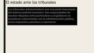 El estado ante los tribunales
 
