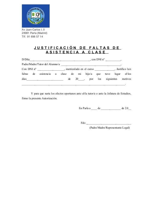 Justificante De Trabajo Para Clase Justificante De Trabajo Para Clase