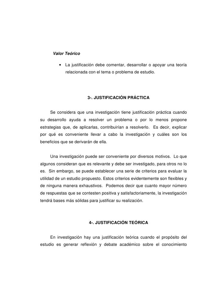 Justificacion de la investigacion Justificacion de la investigacion