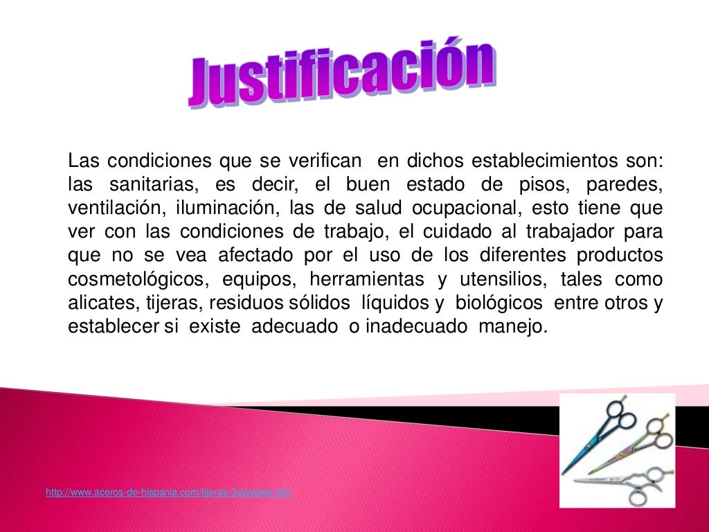 Justificacion salones de belleza humana de la comuna 5 de
