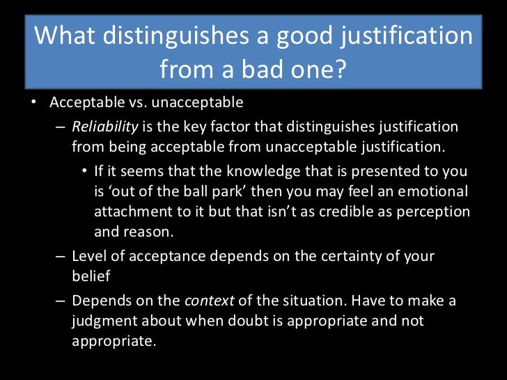 justification