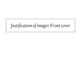 Justification of images-Front cover
 