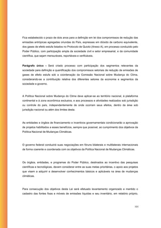 Política Nacional de Mudanças Climáticas - OC