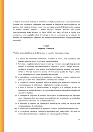 Política Nacional de Mudanças Climáticas - OC