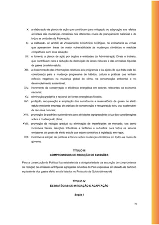 Política Nacional de Mudanças Climáticas - OC