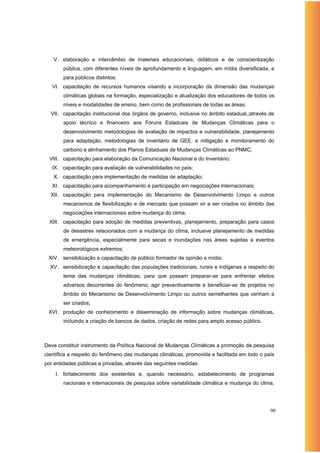 Política Nacional de Mudanças Climáticas - OC