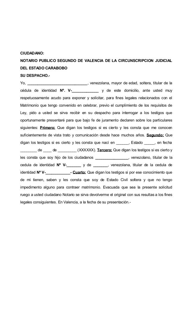 Carta De Solteria Modelo - About Quotes w