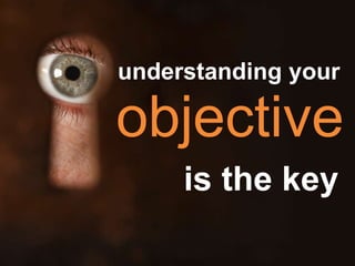 understanding your

objective
     is the key

          © 2010 MediaMind Technologies Inc. | All rights reserved
 