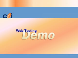 Web Testing
 