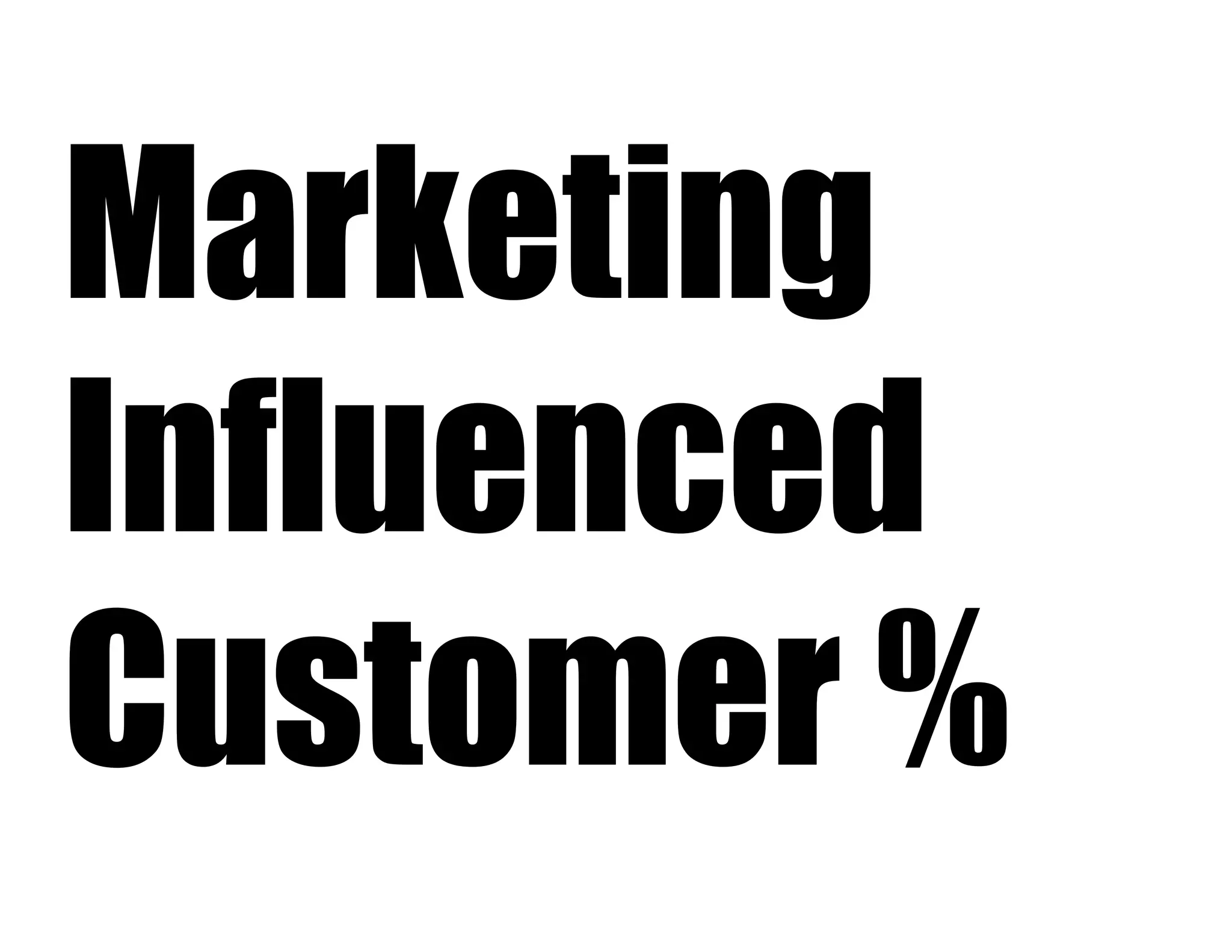 Marketing
Customer %