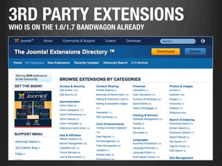3RD PARTY EXTENSIONS
WHO IS ON THE 1.6/1.7 BANDWAGON ALREADY
 