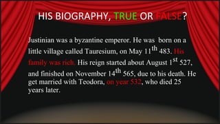 Justinian emperor by julia chaves y ana lopez | ODP