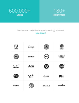 180+
COUNTRIES
600,000+
USERS
The best companies in the world are using Justinmind.
Join them!
 