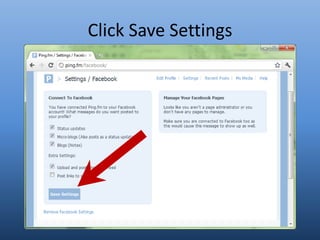 Click Save Settings
 