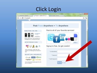 Click Login
 