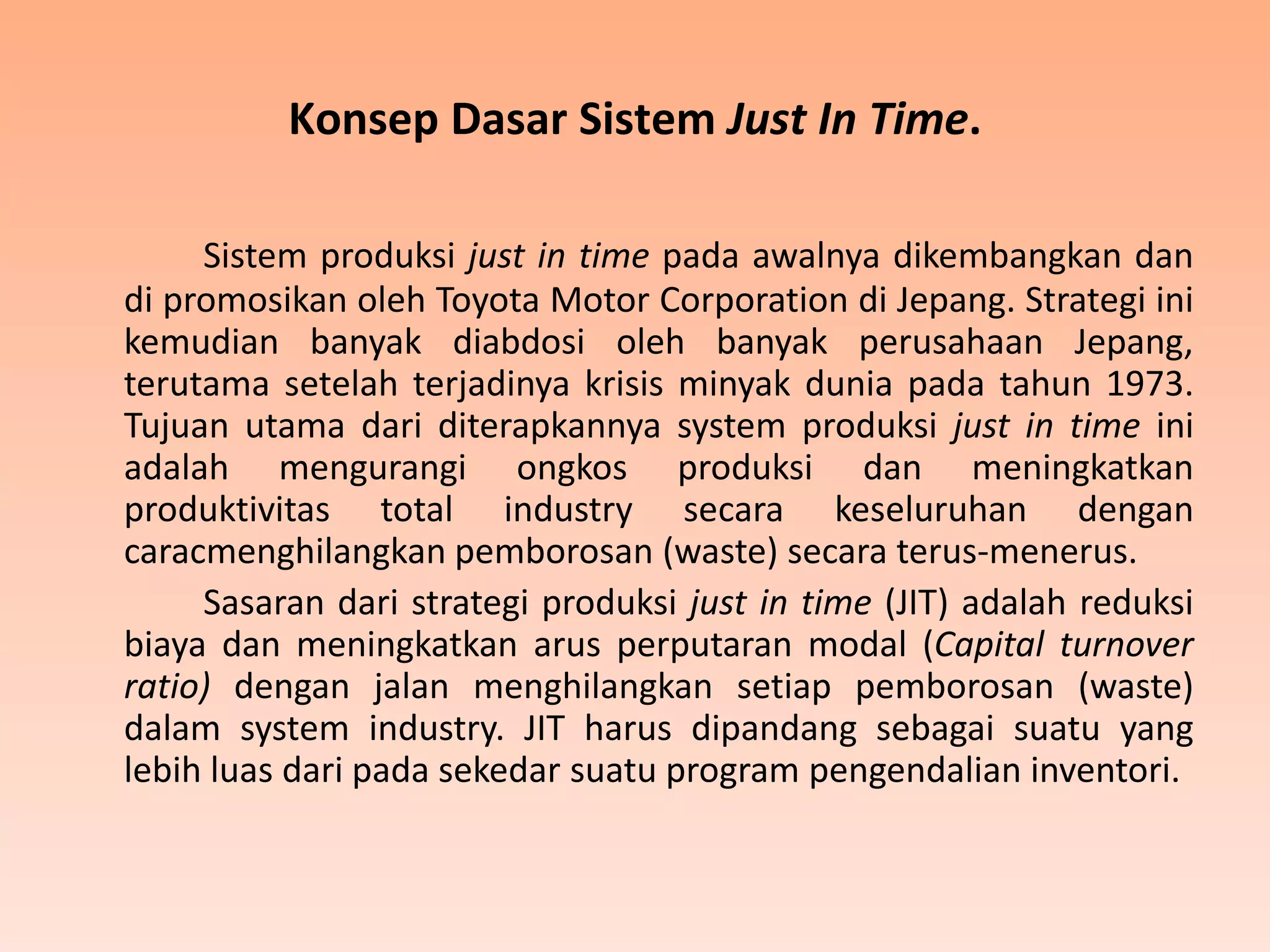 Just in time | PPTX