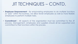 Just In Time and Its Impact on Operations Management | PPTX
