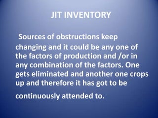 Just in time in supply chain management & | PPTX