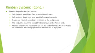 Just in time (jit) and lean production | PPTX