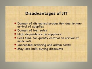 Just in time (jit) management | PPTX