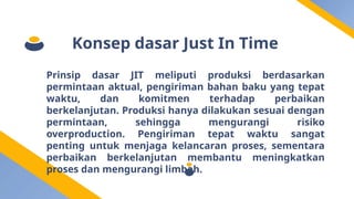Just In time dalam penerapan dalam sistem manufaktur | PPTX