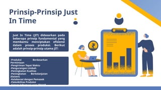 Just In time dalam penerapan dalam sistem manufaktur | PPTX
