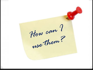 Direct students to
     useful online content
• Syllabus                      Tip: Link to
• Lecture notes / podcasts       mobile-friendly
• Links from lecture             sites.
• List of resources /readings   Make it brief.
• Instructional videos            • Short URLs
• RSS feeds
 