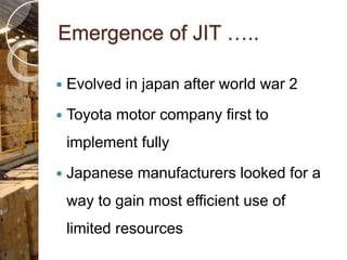 Just in time seminar | PPTX